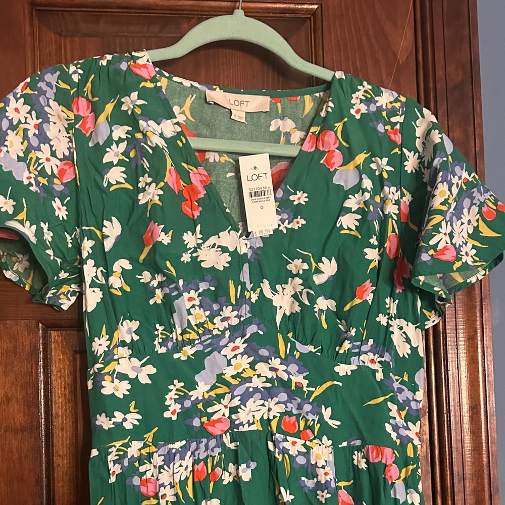 LOFT Green Floral Maxi Dress - Picture 5 of 5